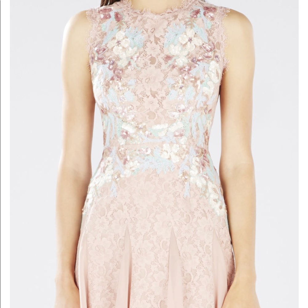 BCBG MAXAZRIA Vanessa Lace and Sequin Dress